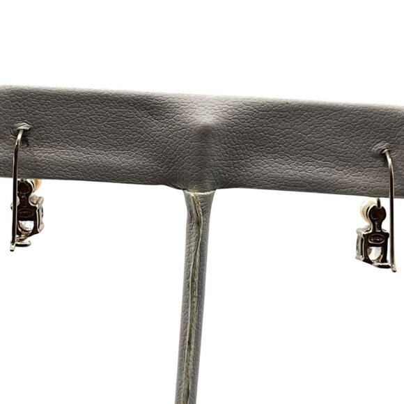 Vintage Avon 925 Sterling Silver‎ Pink Pearl Rhinestone Dangle Drop Earrings - Picture 5 of 6